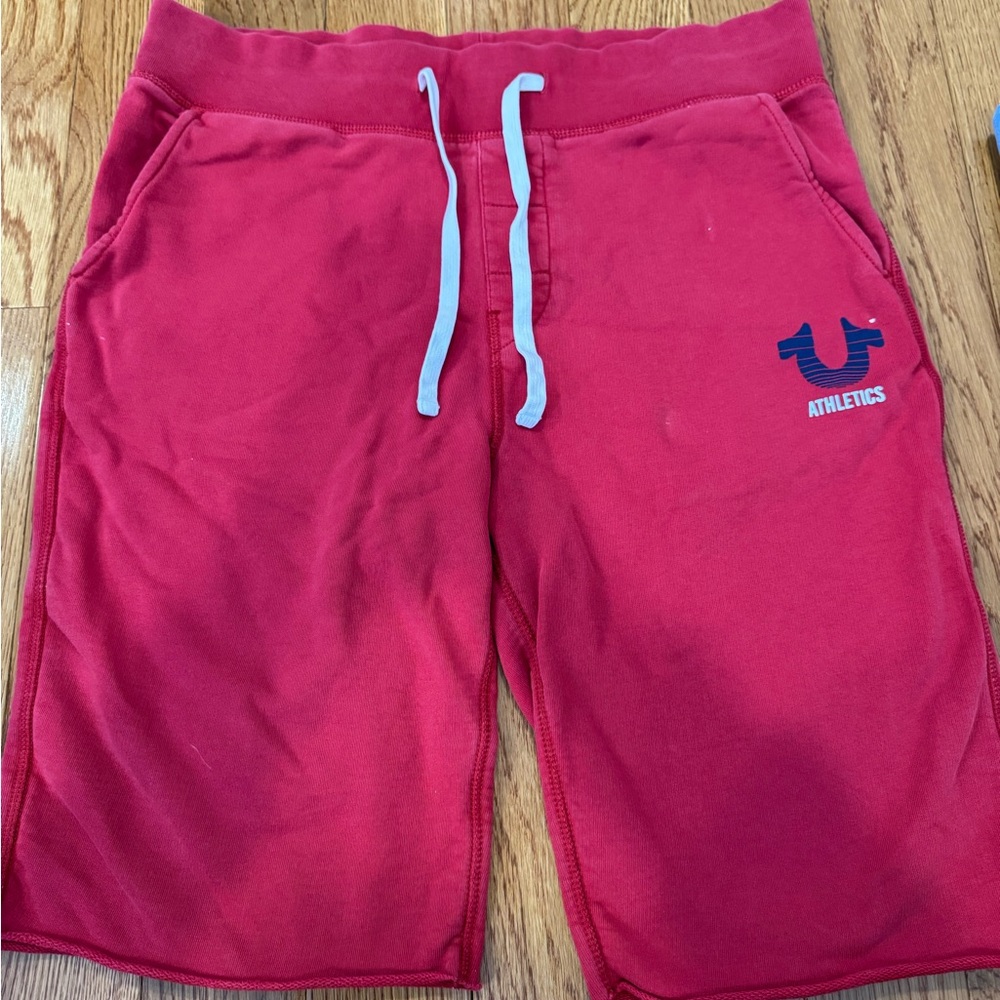 True Religion Red Athletic Men's Shorts